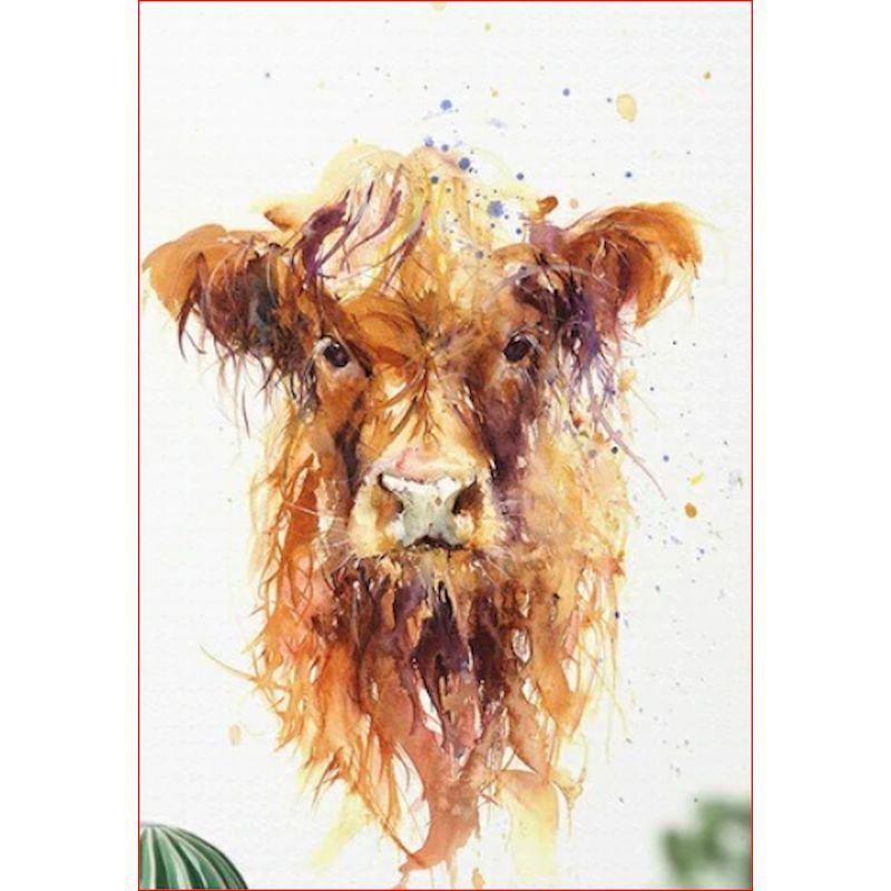  LVIITIS Cow Acrylic Paint by Number kit for Adults