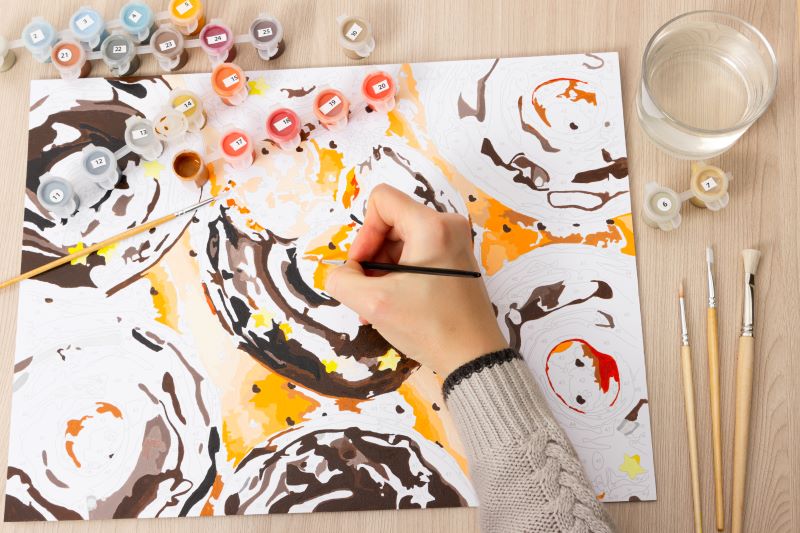 drawing-by-numbers-with-acrylic-paints