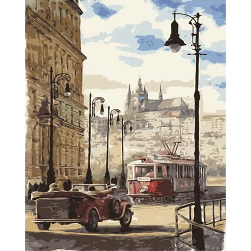 London City Vintage Car Paint by Numbers