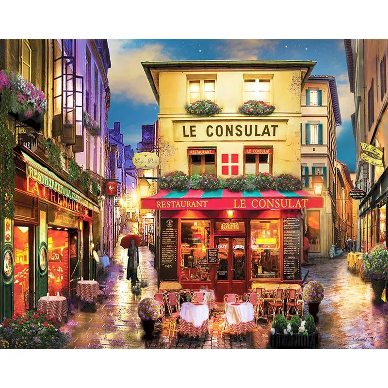 French Cafe Restaurant Paint by Numbers