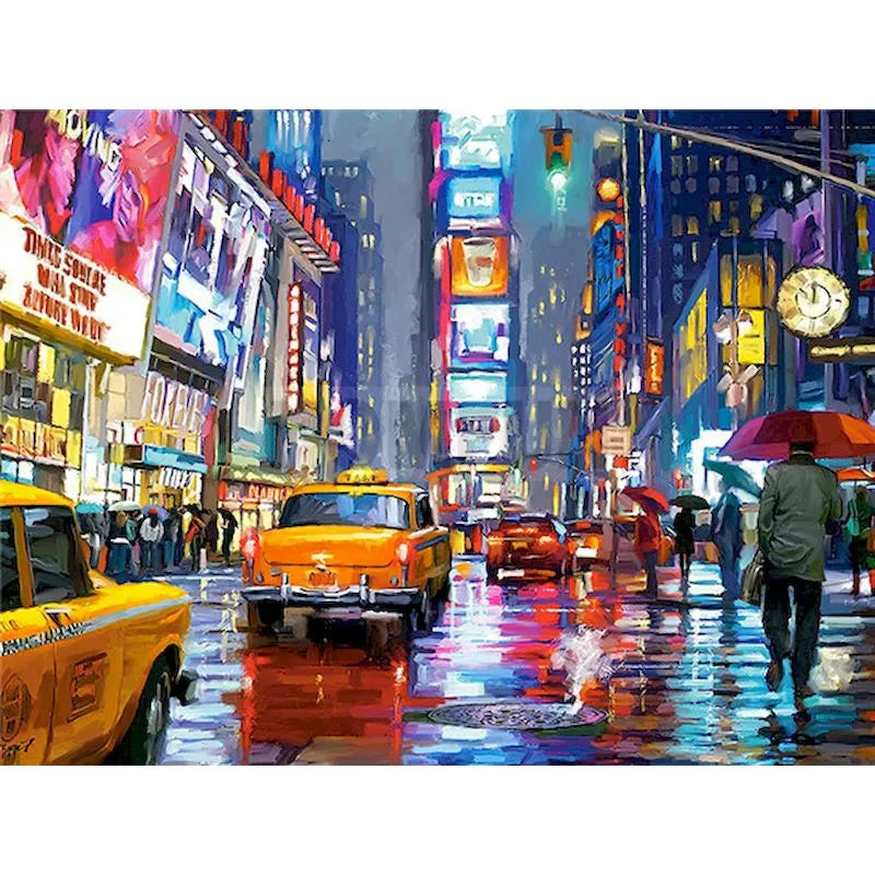 New York City Times Square Paint by Numbers