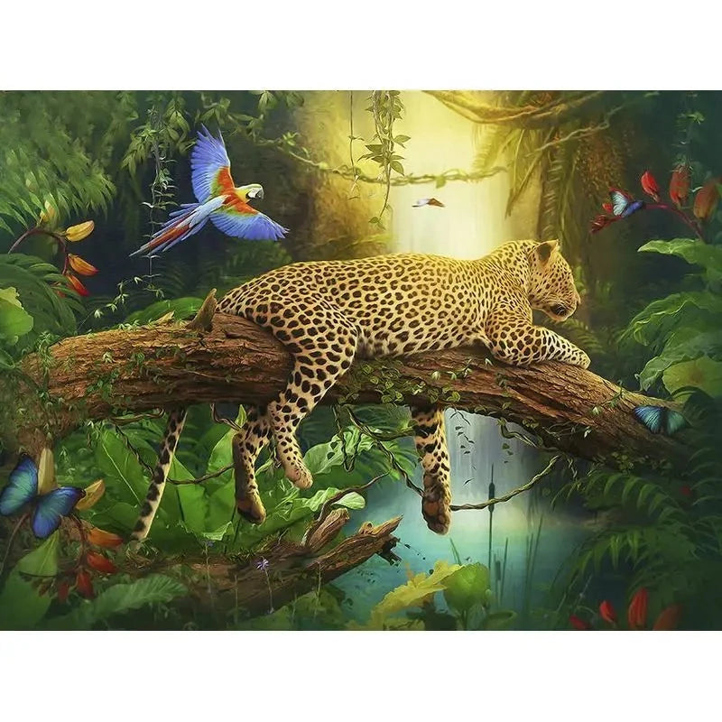 The Sleeping Leopard Paint by Numbers