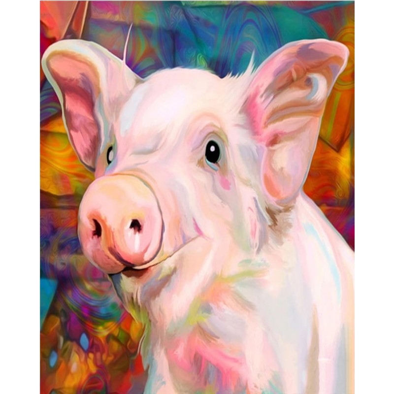 Paint By Numbers Happy Pig