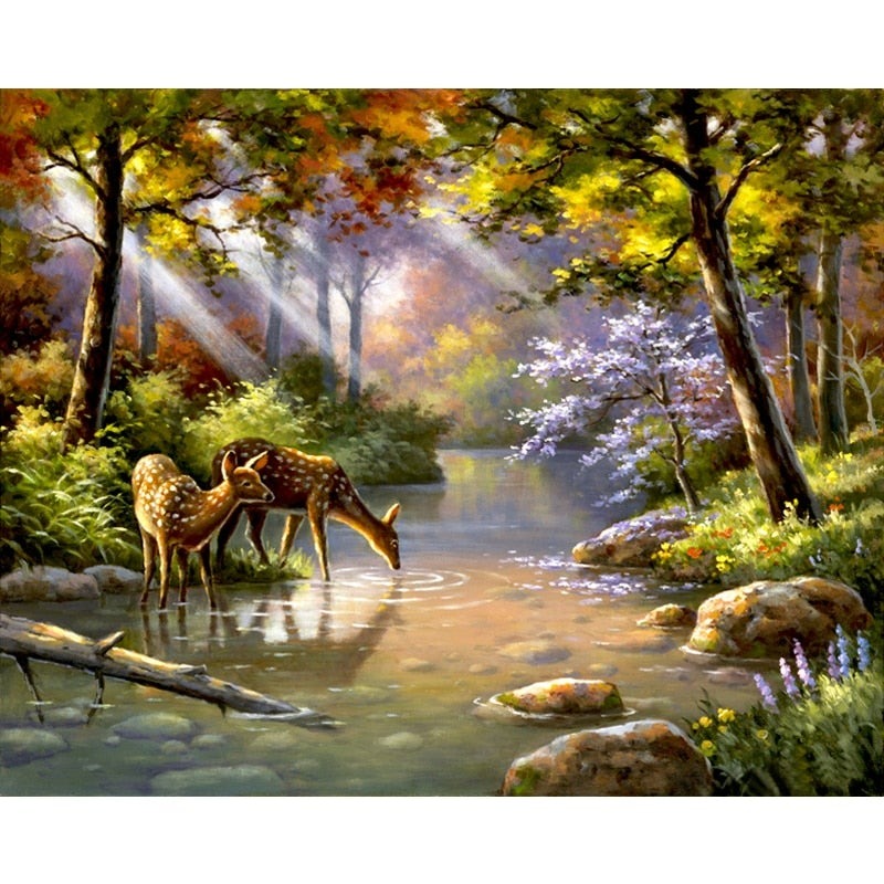 Paint By Numbers Forest Animals