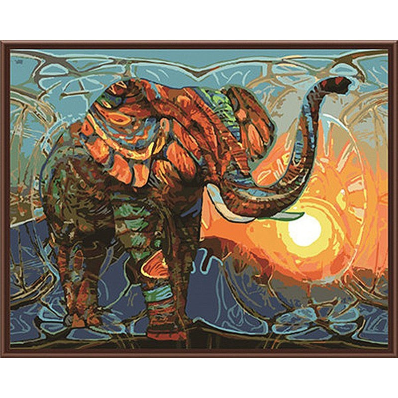 Paint By Numbers Vintage Elephant