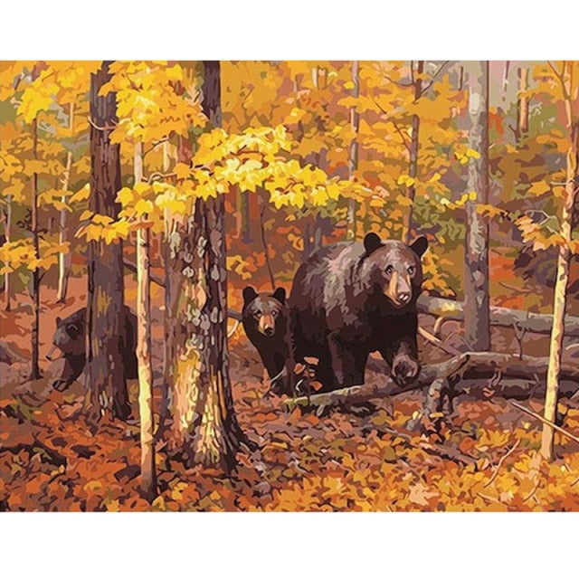 Bear family - Paint By Numbers Bear