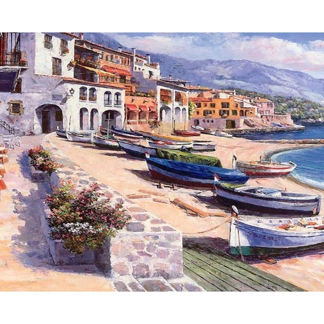 Fisherman Village Paint By Numbers