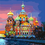 Saint Basil's Cathedral Moscow Paint by Numbers