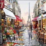 Paris Eiffel Tower Scene Paint by Numbers 