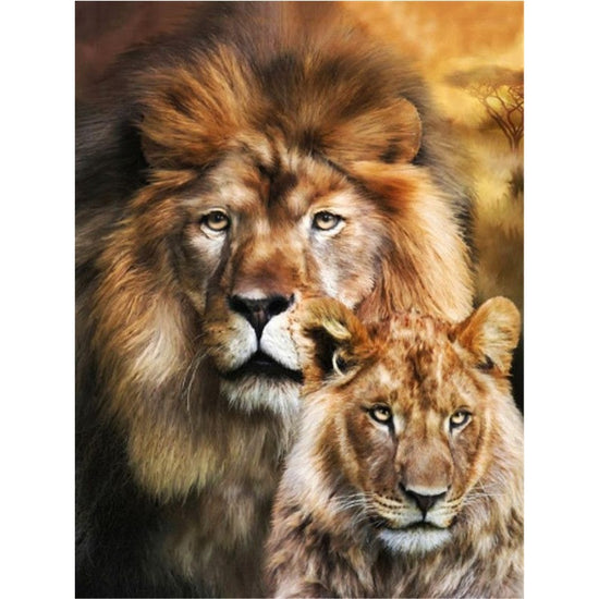 Couple Of Lions Paint By Numbers