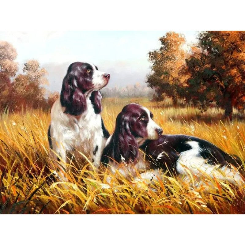Dogs at Outdoor Adventure Paint by Numbers
