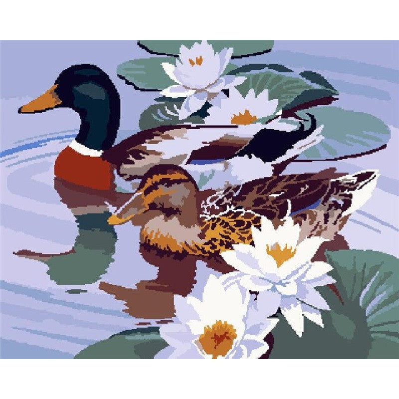 Ducks And Lotus Paint By Numbers Kit