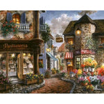 Italian Cafe Shop Landscape Paint by Numbers 