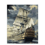 Pirate Ship Storm Sailing Paint by Numbers 