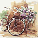 Bicycle Flower Planter Paint by Numbers 