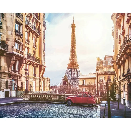 Paris Street Eiffel Tower Paint By Numbers Kit