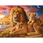 Lion And Cubs Paint By Numbers
