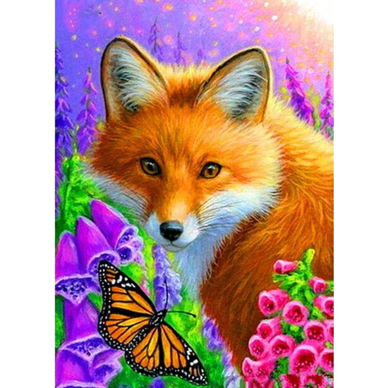 Paint By Numbers Fox Butterfly
