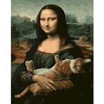 Paint By Numbers Mona Lisa With Cats