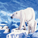 White Polar Bear Paint by Numbers