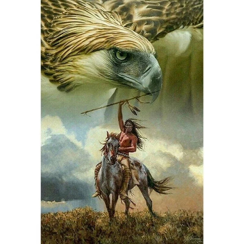 Eagle Hunter Riding The Horse Paint by Numbers