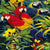 Tropical Parrot In Flowering Trees Paint by Numbers 