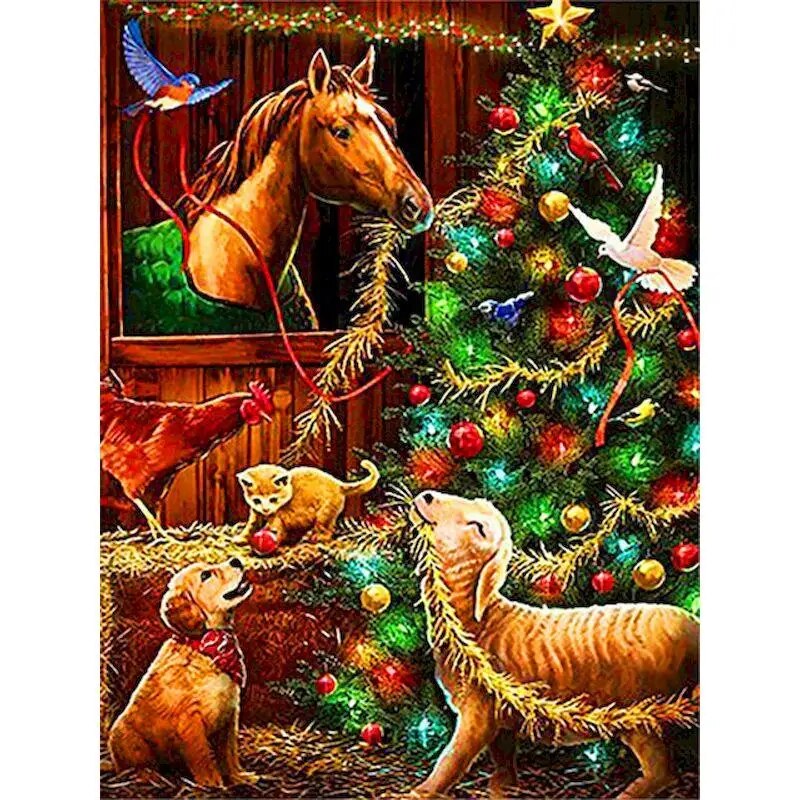 Christmas on the Farm Paint By Numbers Kit