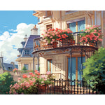 Veranda Decor Bougainvillea Flowers Paint by Numbers 