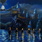 Mysterious Castle Night Landscape Paint by Numbers 