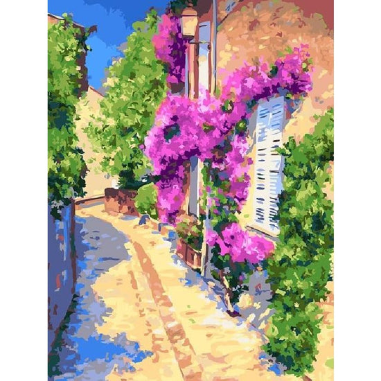Flowered Villa - Paint By Numbers Flowers
