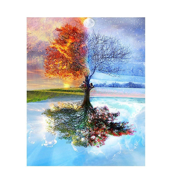 Paint By Numbers Four Seasons Tree