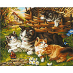 Paint By Numbers Cat Family
