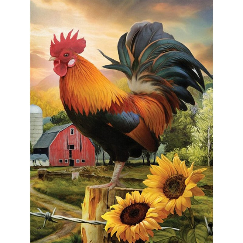 Paint By Number Farm Rooster