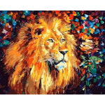 Paint By Numbers Abstract Lion