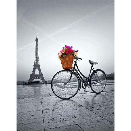 Paint By Numbers Eiffel Tower And Bike