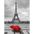 Paint By Numbers Eiffel Tower And Red Umbrella