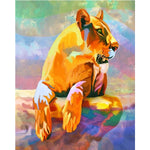 Paint By Numbers Lioness On Rock