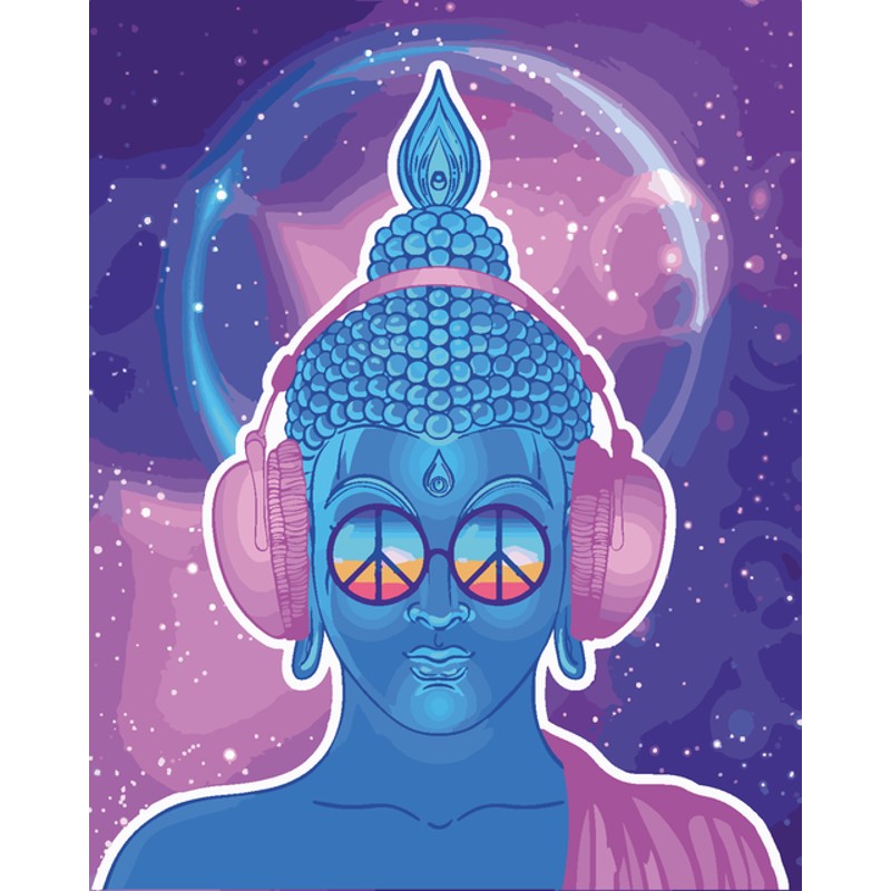Paint By Numbers Peace And Love Pink Buddha