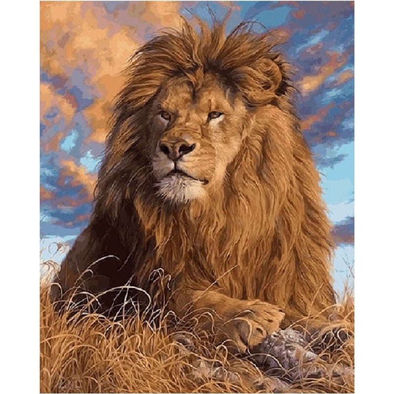 Paint By Numbers Powerful Lion