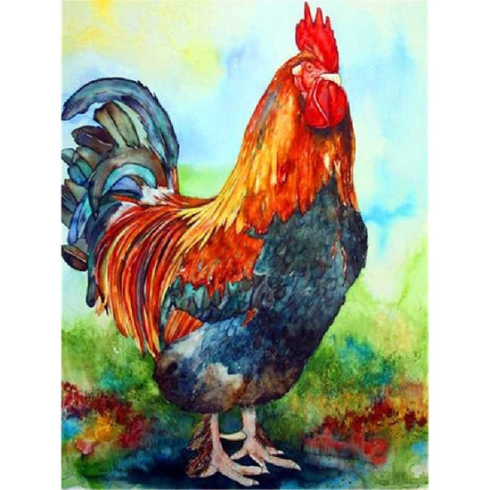 Paint By Numbers Rooster Painting