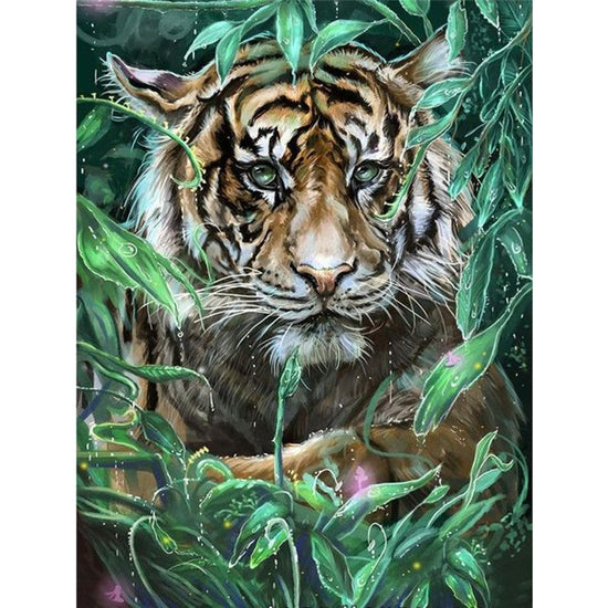 Paint By Numbers Tiger In Bush