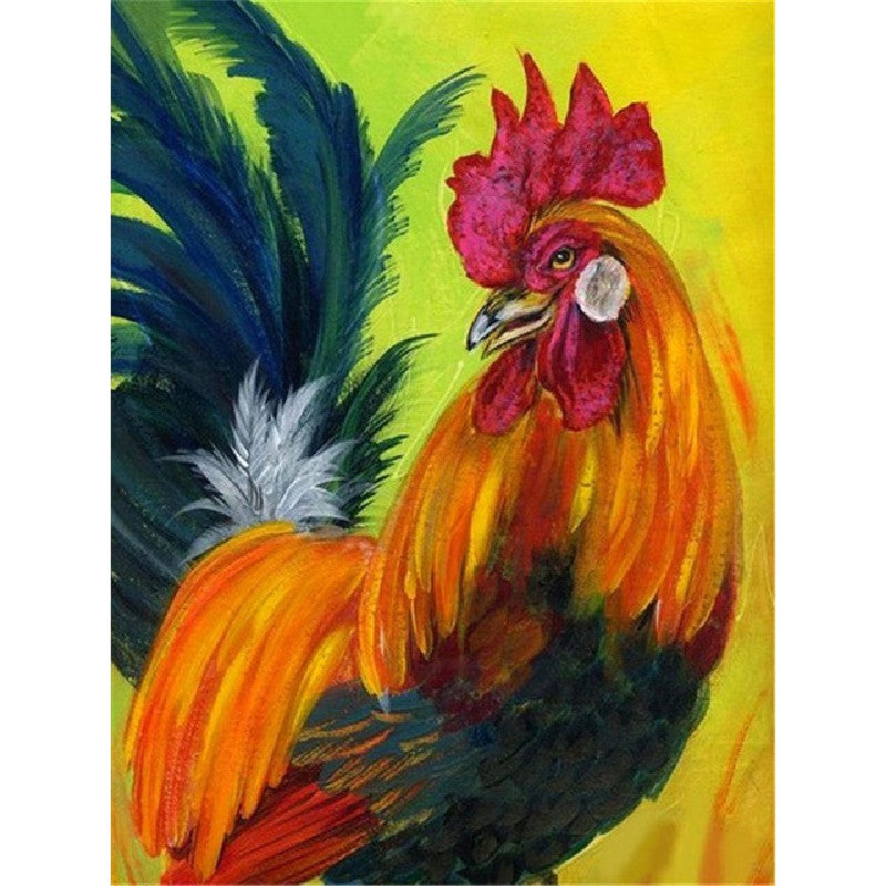 Painting By Numbers Rooster Head