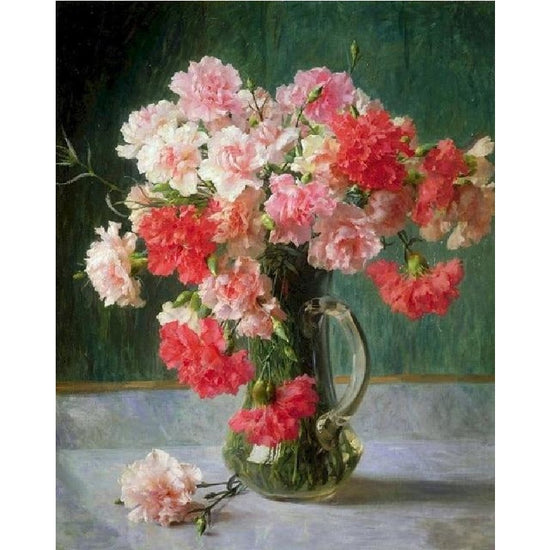 Pink Floral Composition - Paint By Numbers Flowers