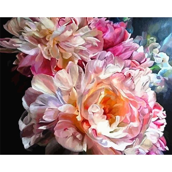 Pink Flowers Paint By Numbers Kit