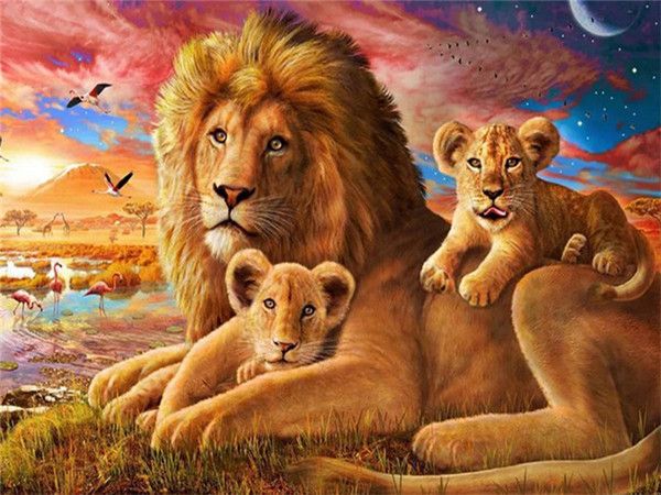 Lion And Cubs
