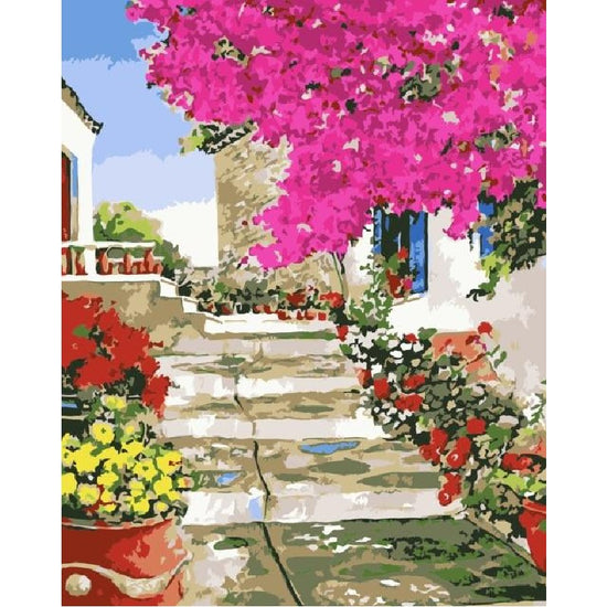 Stairs Fleurie - Paint By Numbers Flowers