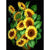 Sunflowers On Black Background - Paint By Numbers Sunflowers