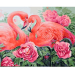 Paint By Numbers Pink Flamingo Couple
