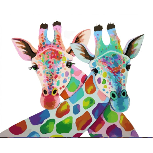 Couple of Giraffes - Paint By Numbers Giraffe