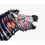 Colored Zebra - Paint By Numbers Zebra